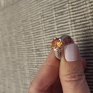 JTV Bella Luce Sterling Ring, sz is 6